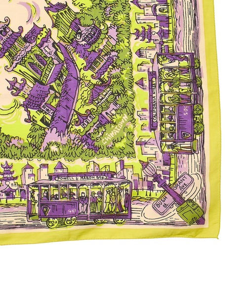 BINDU(ビンドゥー)の「(BINDU)Cotton Voile SF Scarf(バンダナ/スカーフ・レディース・ライトブルー/イエロー・ONE SIZE)」の19枚目の写真