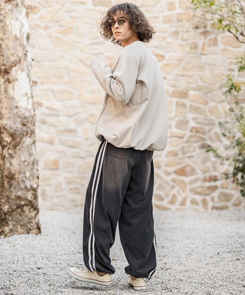 非売品 デポルティーボ・ラ・コルーニャ ゲームパンツ CAMBIO（カンビオ）の「mp14629- Sweat Cut Denim Line Pants デニム