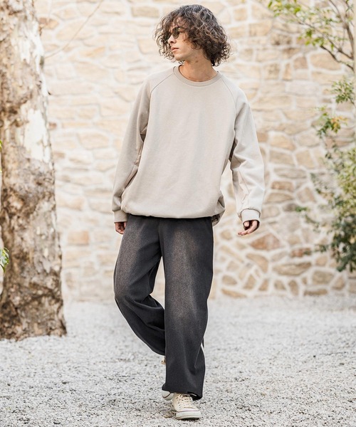 CAMBIO（カンビオ）の「mp14629- Sweat Cut Denim Line Pants デニム
