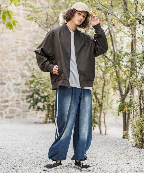 CAMBIO(カンビオ)の「mp14629- Sweat Cut Denim Line Pants デニムパンツ(AI-261-011)(デニムパンツ・メンズ・ブルー/ブラック・M/L)」の12枚目の写真
