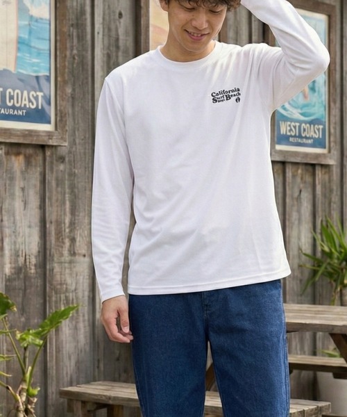 HANGTEN(ハンテン)の「【HANGTEN/ハンテン】バックPT長袖Tシャツ ロンT バックプリント サーフ カジュアル ストリート アメカジ(Tシャツ/カットソー・メンズ・ホワイト/ブラック/ベージュ/ネイビー・MEDIUM/LARGE/X-LARGE)」の5枚目の写真