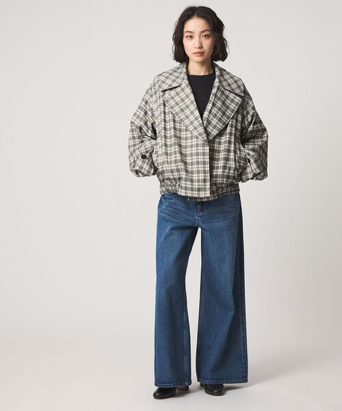 CITEN（シテン）の「＜CITEN＞トレンチライクショートブルゾンチェック（ブルゾン・レディース・その他1・M/S）」の4枚目の写真