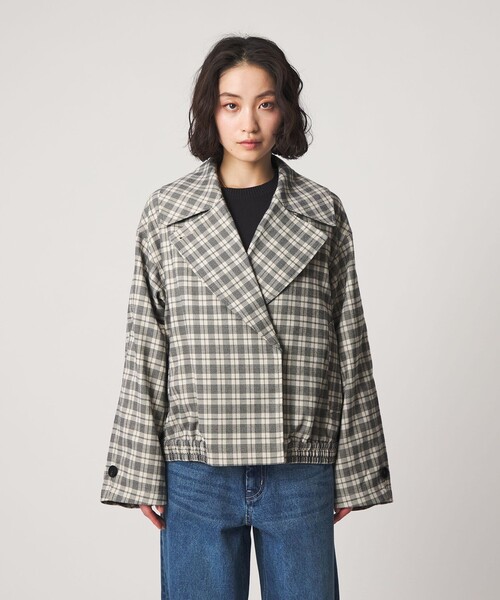 CITEN（シテン）の「＜CITEN＞トレンチライクショートブルゾンチェック（ブルゾン・レディース・その他1・M/S）」の5枚目の写真