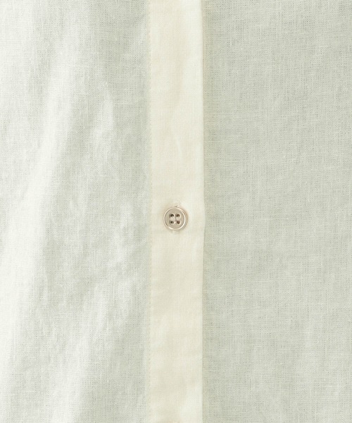 GLOBAL WORK（グローバルワーク）の「フレンチリネンシャツ長袖/601244（シャツ/ブラウス・レディース・ホワイト系その他/ブラウン/ピンク系5/オフホワイト/サックスブルー/ピンク/ネイビー/サックスブルー系3/ミント/イエロー・LONG/REGULAR）」の16枚目の写真