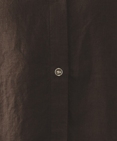 GLOBAL WORK（グローバルワーク）の「フレンチリネンシャツ長袖/601244（シャツ/ブラウス・レディース・ホワイト系その他/ブラウン/ピンク系5/オフホワイト/サックスブルー/ピンク/ネイビー/サックスブルー系3/ミント/イエロー・LONG/REGULAR）」の18枚目の写真