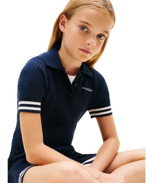 TOMMY HILFIGER（トミーヒルフィガー）の「GIRLS ショートスリーブセーターワンピース（ワンピース・キッズ・マルチ・160cm/140cm/150cm）」の2枚目の写真