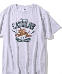 【Tom & Jerry/トム & ジェリー】アートワークデザイン カレッジロゴ 半袖クルーネックTシャツ