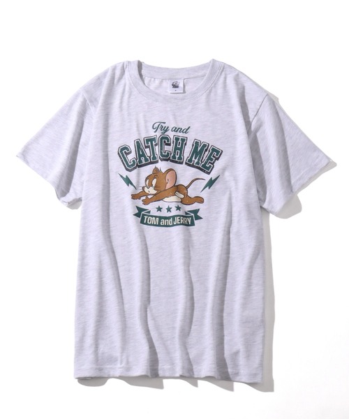 Tom&Jerry(トムアンドジェリー)の「【Tom & Jerry/トム & ジェリー】アートワークデザイン カレッジロゴ 半袖クルーネックTシャツ(Tシャツ/カットソー・レディース・イエロー/オートミール/ネイビー/スミクロ・L/M)」の16枚目の写真