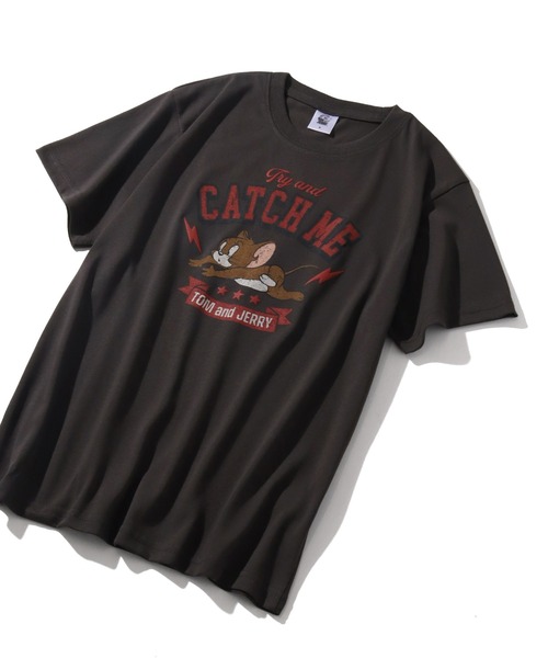 Tom&Jerry(トムアンドジェリー)の「【Tom & Jerry/トム & ジェリー】アートワークデザイン カレッジロゴ 半袖クルーネックTシャツ(Tシャツ/カットソー・レディース・イエロー/オートミール/ネイビー/スミクロ・L/M)」の20枚目の写真