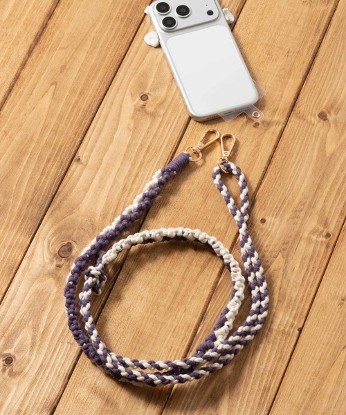emonique（エモニーク）の「スマートフォン用ストラップ クリアストラップホルダー付　あみあみ 長さ調整可（スマホグッズ・レディース・その他12/その他9/その他7/その他4/その他10/その他8/その他6/その他11/その他5/その他3/その他2/その他1・FREE）」の2枚目の写真