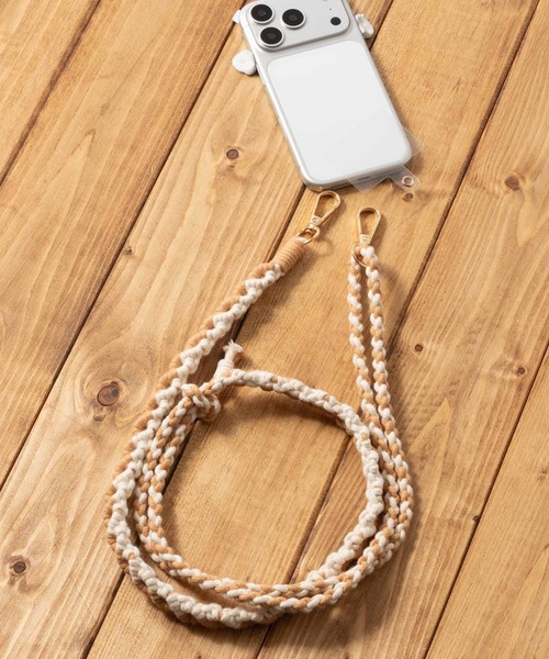 emonique（エモニーク）の「スマートフォン用ストラップ クリアストラップホルダー付　あみあみ 長さ調整可（スマホグッズ・レディース・その他12/その他9/その他7/その他4/その他10/その他8/その他6/その他11/その他5/その他3/その他2/その他1・FREE）」の3枚目の写真