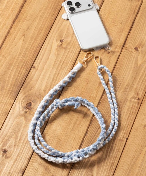emonique（エモニーク）の「スマートフォン用ストラップ クリアストラップホルダー付　あみあみ 長さ調整可（スマホグッズ・レディース・その他12/その他9/その他7/その他4/その他10/その他8/その他6/その他11/その他5/その他3/その他2/その他1・FREE）」の4枚目の写真
