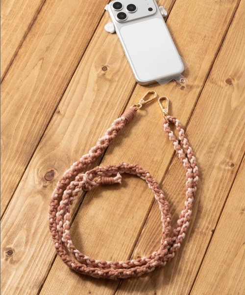 emonique（エモニーク）の「スマートフォン用ストラップ クリアストラップホルダー付　あみあみ 長さ調整可（スマホグッズ・レディース・その他12/その他9/その他7/その他4/その他10/その他8/その他6/その他11/その他5/その他3/その他2/その他1・FREE）」の5枚目の写真