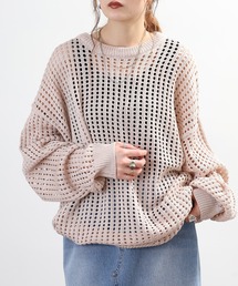 FUNALIVE（ファンアライブ）の「メッシュ編みオーバーサイズクルーニット（ニット/セーター）」