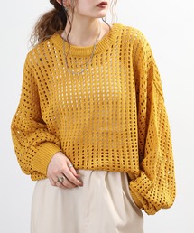 FUNALIVE（ファンアライブ）の「メッシュ編みオーバーサイズクルーニット（ニット/セーター）」