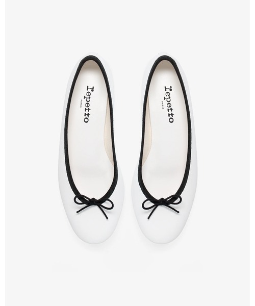 Repetto(レペット)の「Cendrillon Haute バレエフラット - EUサイズ / V374VE(バレエシューズ・レディース・ホワイト×ブラック・39/38/37.5/37/36.5/36)」の2枚目の写真