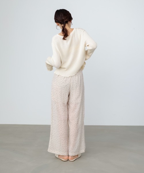 Bab(バブ)の「ウエストフリルドットパンツ(その他パンツ・レディース・アイボリー/ブルー/チャコールグレー・M)」の10枚目の写真