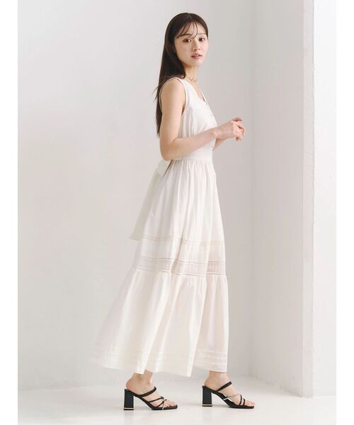 MERCURYDUO（マーキュリーデュオ）の「ポプリンバックシャンワンピース（ワンピース・レディース・オフホワイト/ネイビー/グリーン・MEDIUM/SMALL）」の11枚目の写真