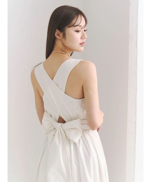 MERCURYDUO（マーキュリーデュオ）の「ポプリンバックシャンワンピース（ワンピース・レディース・オフホワイト/ネイビー/グリーン・MEDIUM/SMALL）」の15枚目の写真