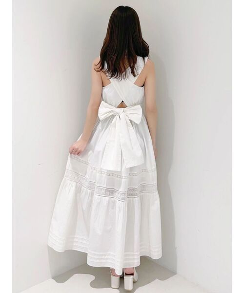 MERCURYDUO（マーキュリーデュオ）の「ポプリンバックシャンワンピース（ワンピース・レディース・オフホワイト/ネイビー/グリーン・MEDIUM/SMALL）」の21枚目の写真