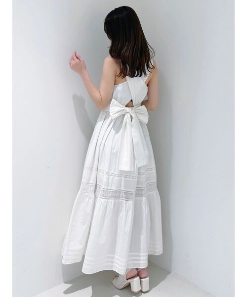 MERCURYDUO（マーキュリーデュオ）の「ポプリンバックシャンワンピース（ワンピース・レディース・オフホワイト/ネイビー/グリーン・MEDIUM/SMALL）」の22枚目の写真