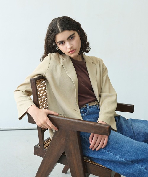 N.O.R.C（ノーク）の「【トリアセリネン】テーラードジャケット（テーラードジャケット・レディース・ホワイト/ベージュ/ネイビー・S/M）」の14枚目の写真