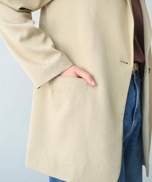 N.O.R.C（ノーク）の「【トリアセリネン】テーラードジャケット（テーラードジャケット・レディース・ホワイト/ベージュ/ネイビー・S/M）」の22枚目の写真
