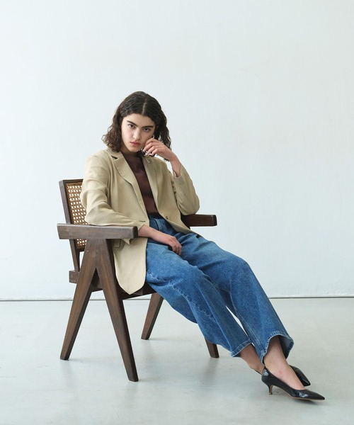 N.O.R.C（ノーク）の「【トリアセリネン】テーラードジャケット（テーラードジャケット・レディース・ホワイト/ベージュ/ネイビー・S/M）」の18枚目の写真