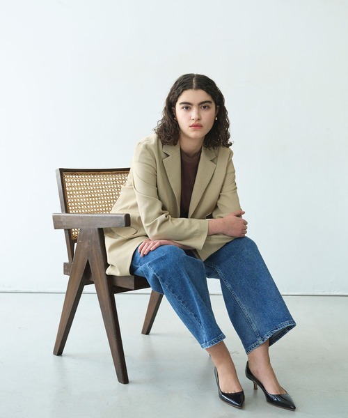 N.O.R.C（ノーク）の「【トリアセリネン】テーラードジャケット（テーラードジャケット・レディース・ホワイト/ベージュ/ネイビー・S/M）」の16枚目の写真