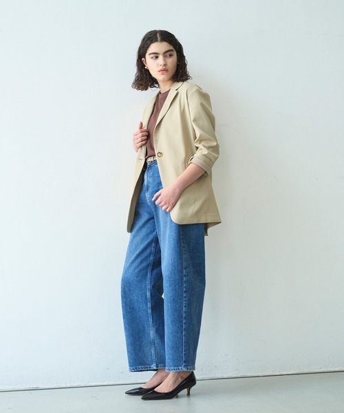 N.O.R.C（ノーク）の「【トリアセリネン】テーラードジャケット（テーラードジャケット・レディース・ホワイト/ベージュ/ネイビー・S/M）」の9枚目の写真