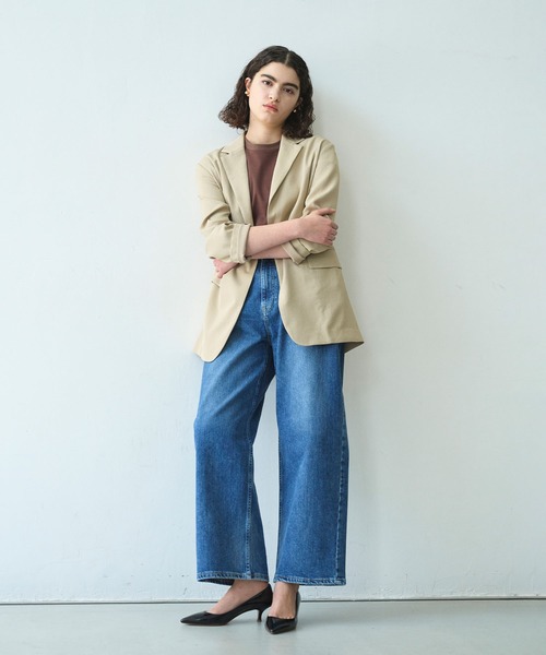 N.O.R.C（ノーク）の「【トリアセリネン】テーラードジャケット（テーラードジャケット・レディース・ホワイト/ベージュ/ネイビー・S/M）」の10枚目の写真