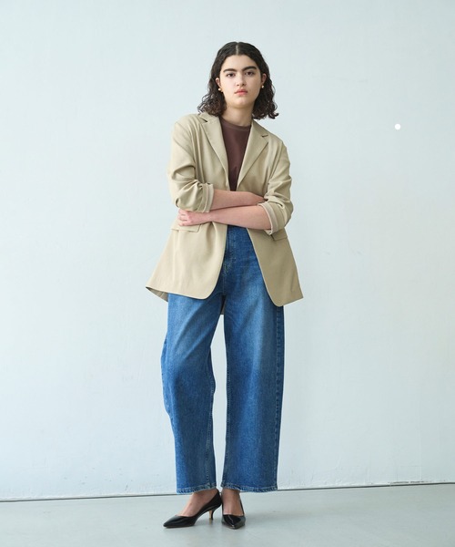 N.O.R.C（ノーク）の「【トリアセリネン】テーラードジャケット（テーラードジャケット・レディース・ホワイト/ベージュ/ネイビー・S/M）」の12枚目の写真