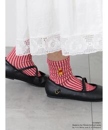 Samansa Mos2（サマンサ モスモス）の「【Disney】くまのプーさん/ﾜﾝﾎﾟｲﾝﾄ刺繍ｿｯｸｽ（ソックス/靴下）」