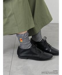 Samansa Mos2（サマンサ モスモス）の「【Disney】くまのプーさん/ﾜﾝﾎﾟｲﾝﾄ刺繍ｿｯｸｽ（ソックス/靴下）」