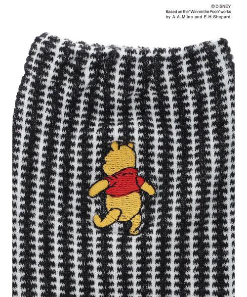 Samansa Mos2（サマンサ モスモス）の「【Disney】くまのプーさん/ﾜﾝﾎﾟｲﾝﾄ刺繍ｿｯｸｽ（ソックス/靴下・レディース・ブラック/レッド/キナリ・F）」の12枚目の写真