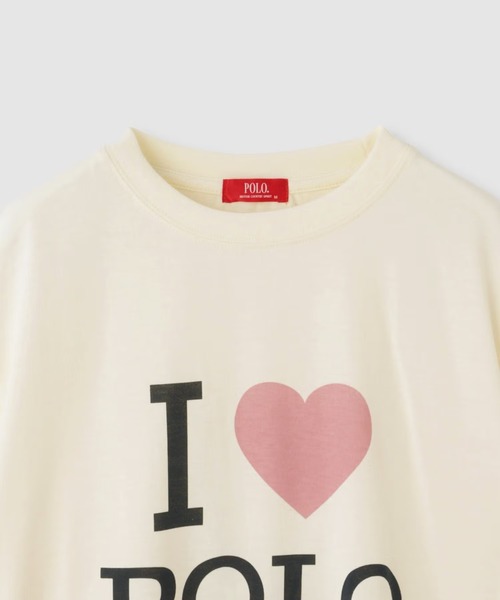 Mac-House(マックハウス)の「POLO BCS ILOVEPOLO フロントプリント クロップドTシャツ(Tシャツ/カットソー・レディース・スミクロ/ホワイト・L/M)」の10枚目の写真