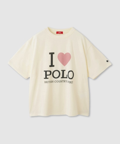 Mac-House(マックハウス)の「POLO BCS ILOVEPOLO フロントプリント クロップドTシャツ(Tシャツ/カットソー・レディース・スミクロ/ホワイト・L/M)」の7枚目の写真