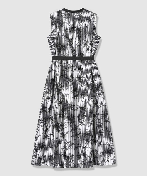 ANAYI（アナイ）の「フラワー刺繍ストライプＡライン ワンピース（ワンピース・レディース・ブラック・38/36/34）」の2枚目の写真