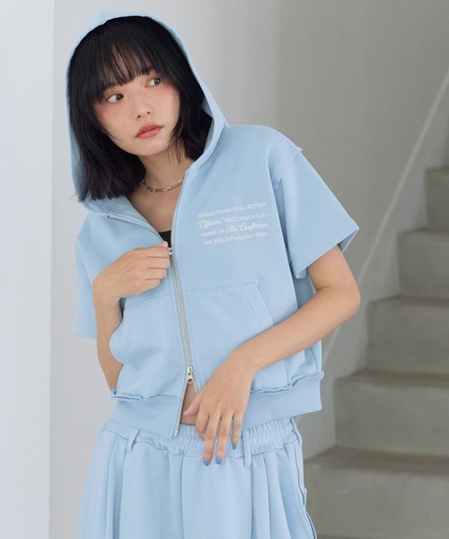PBLIM(ページボーイリム)の「《UNISEX/セットアップ対応》サマーセットアップZIPパーカー(パーカー・レディース・リアルツリーカモ/ブルー/グレー・SMALL/MEDIUM)」の1枚目の写真