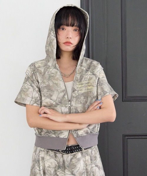 PBLIM(ページボーイリム)の「《UNISEX/セットアップ対応》サマーセットアップZIPパーカー(パーカー・レディース・リアルツリーカモ/ブルー/グレー・SMALL/MEDIUM)」の18枚目の写真