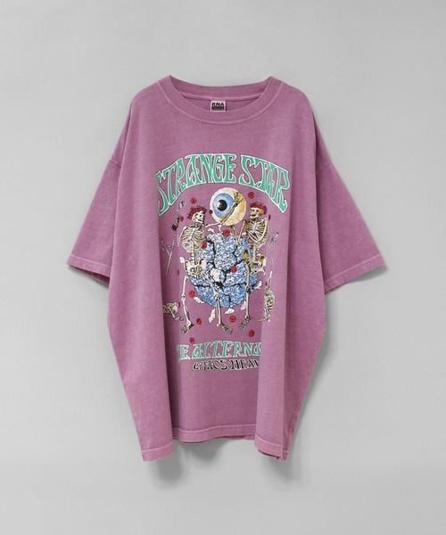RNA（アールエヌエー）の「M2685 STRANGE STAR BIG T（Tシャツ/カットソー・レディース・パープル/スミクロ/ライム・MEDIUM）」の17枚目の写真