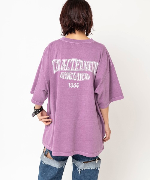 RNA（アールエヌエー）の「M2685 STRANGE STAR BIG T（Tシャツ/カットソー・レディース・パープル/スミクロ/ライム・MEDIUM）」の16枚目の写真