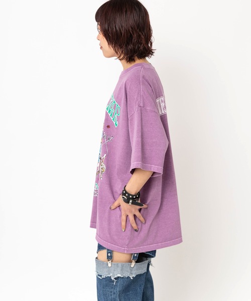 RNA（アールエヌエー）の「M2685 STRANGE STAR BIG T（Tシャツ/カットソー・レディース・パープル/スミクロ/ライム・MEDIUM）」の15枚目の写真