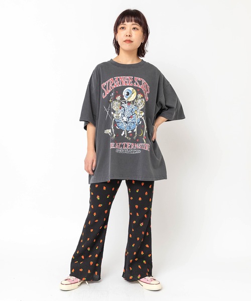 RNA（アールエヌエー）の「M2685 STRANGE STAR BIG T（Tシャツ/カットソー・レディース・パープル/スミクロ/ライム・MEDIUM）」の19枚目の写真