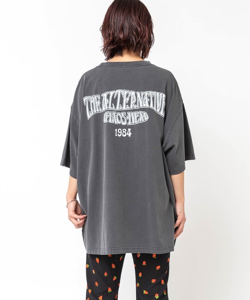 RNA（アールエヌエー）の「M2685 STRANGE STAR BIG T（Tシャツ/カットソー・レディース・パープル/スミクロ/ライム・MEDIUM）」の6枚目の写真