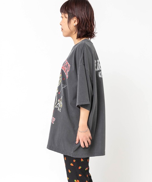 RNA（アールエヌエー）の「M2685 STRANGE STAR BIG T（Tシャツ/カットソー・レディース・パープル/スミクロ/ライム・MEDIUM）」の5枚目の写真