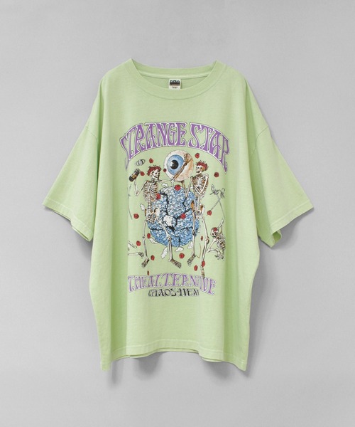 RNA（アールエヌエー）の「M2685 STRANGE STAR BIG T（Tシャツ/カットソー・レディース・パープル/スミクロ/ライム・MEDIUM）」の12枚目の写真