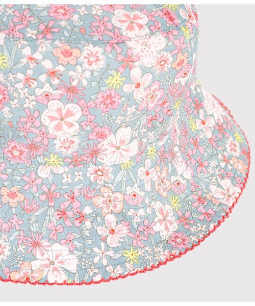PETIT BATEAU（プチバトー）の「フラワープリントクロシェ（ハット・キッズ・ライトグリーン・4YEAR/8YEAR/12YEAR）」の5枚目の写真
