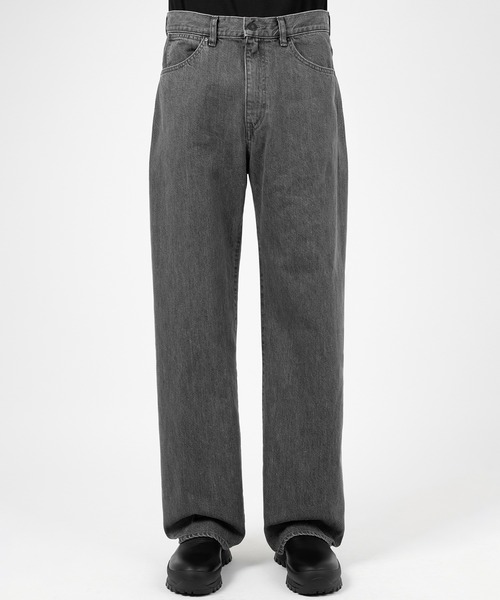 LAD MUSICIAN(ラッドミュージシャン)の「11.5oz BLEACH DENIM STRAIGHT PANTS(デニムパンツ・メンズ・ブラック系・42/46/44)」の2枚目の写真