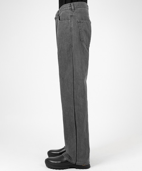 LAD MUSICIAN(ラッドミュージシャン)の「11.5oz BLEACH DENIM STRAIGHT PANTS(デニムパンツ・メンズ・ブラック系・42/46/44)」の3枚目の写真
